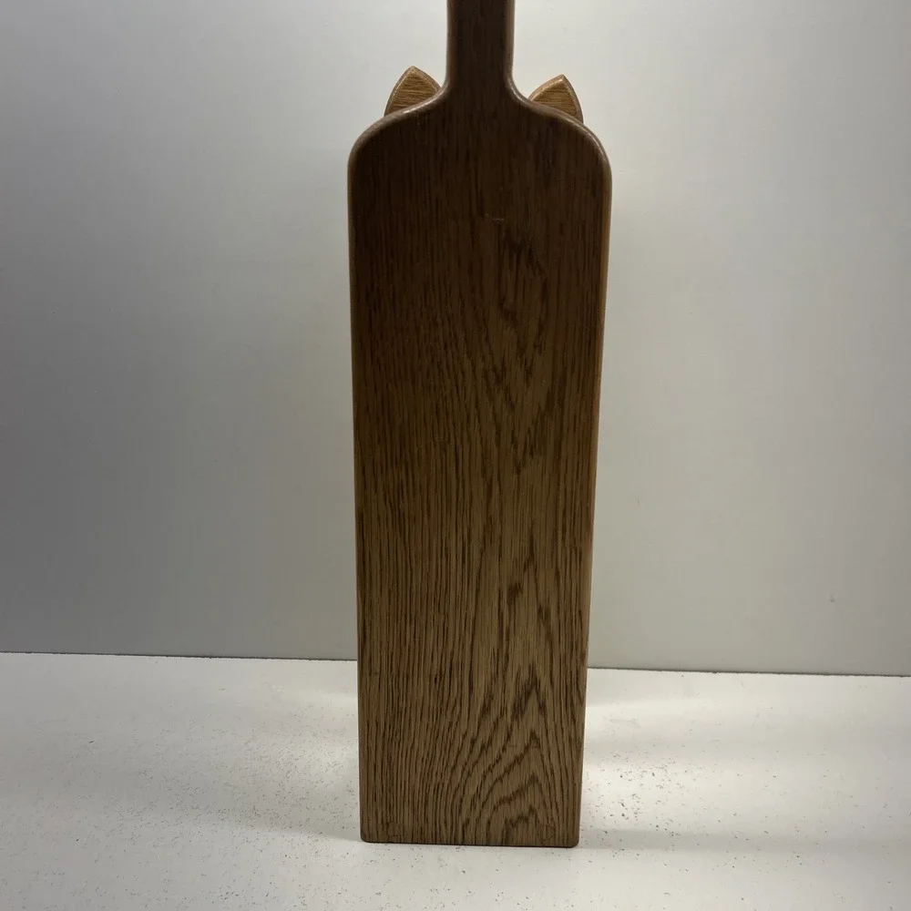 Vintage Handmade 80s Wood Cat Spare Toilet Paper Rolls Holder Cottagecore Granny
